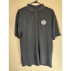Under Armour Football Hall Of Fame Polo Shirt Men S Black Polyester Stretch Sz L